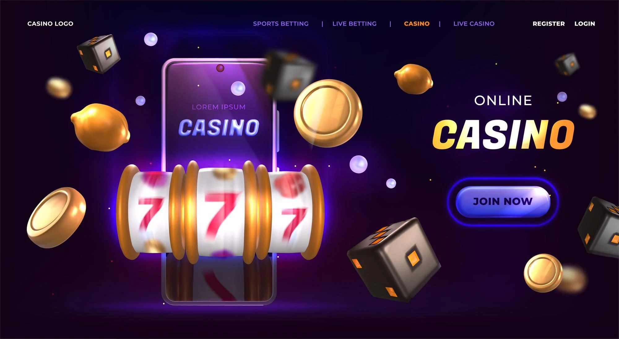 Nettcasino med spilleautomat, jackpot og gullmynter